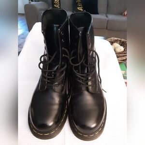 Dr. Martens Black Leather 8 Eyelet Combat Boots